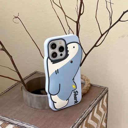 【アニマルシリーズ】かわいいサメデザイン 3D 立体スマホケース｜iPhone対応 #250904