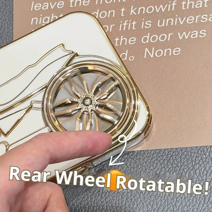 くるくる回る タイヤ 自転車 メタルバイク iPhoneケース｜立体ラインデザイン #240508