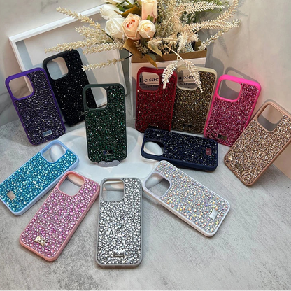 【キラキラビジューシリーズ】フルラインストーン グリッター スマホケース｜iPhone対応 #260118