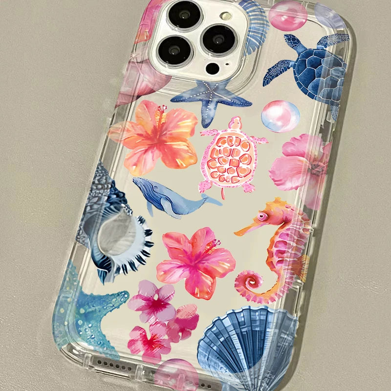 浜辺 夏風デザイン クリア iPhoneケース｜マリン・幻想的 #260090