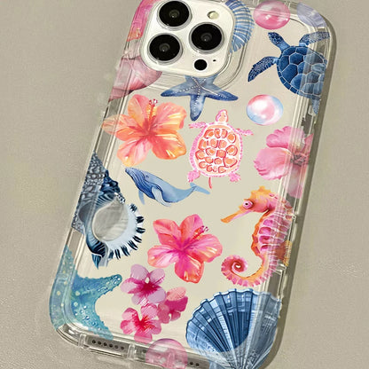 浜辺 夏風デザイン クリア iPhoneケース｜マリン・幻想的 #260090