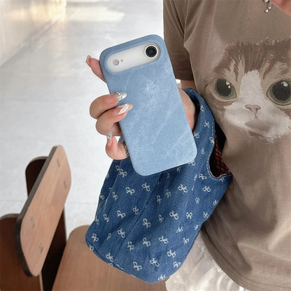 【デニムシリーズ】布素材デザイン カジュアルおしゃれ スマホケース｜iPhone対応 #251113