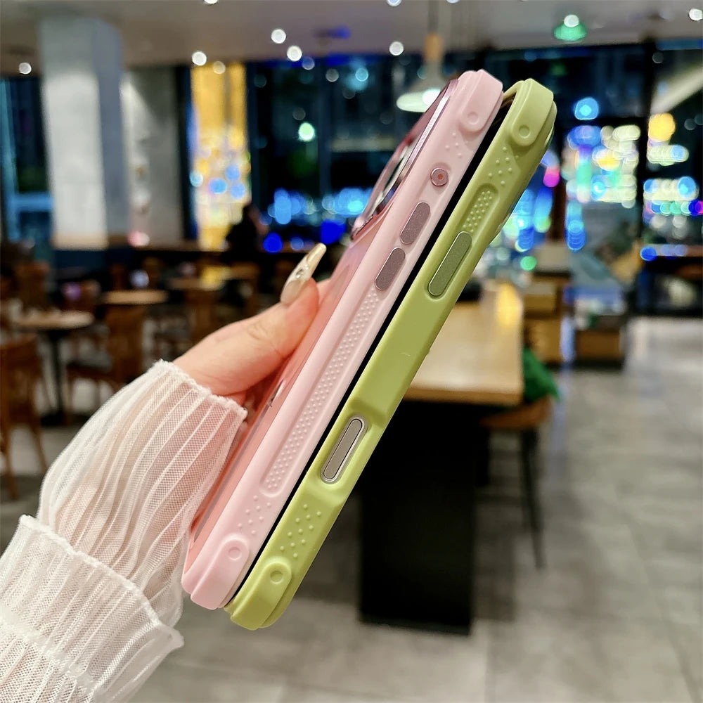 【Magsafe対応】 半透明 マットカラー スタンド付き スマホケース｜iPhone対応 #251209