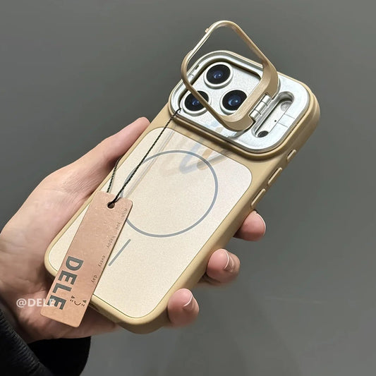 開閉レンズスタンド Magnet内蔵 iPhoneケース｜カメラ保護・シンプル マットデザイン #230718