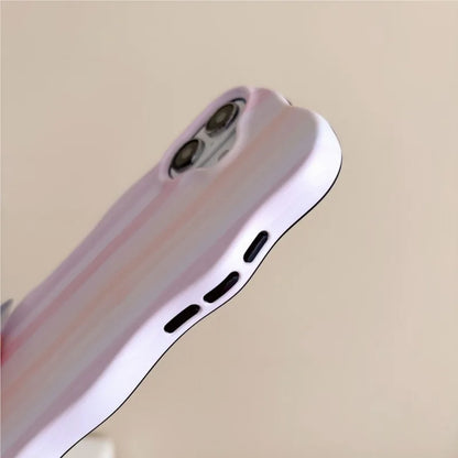 ふんわり滲みカラー グラデーションストライプ ウェーブケース｜iPhone対応 #260319