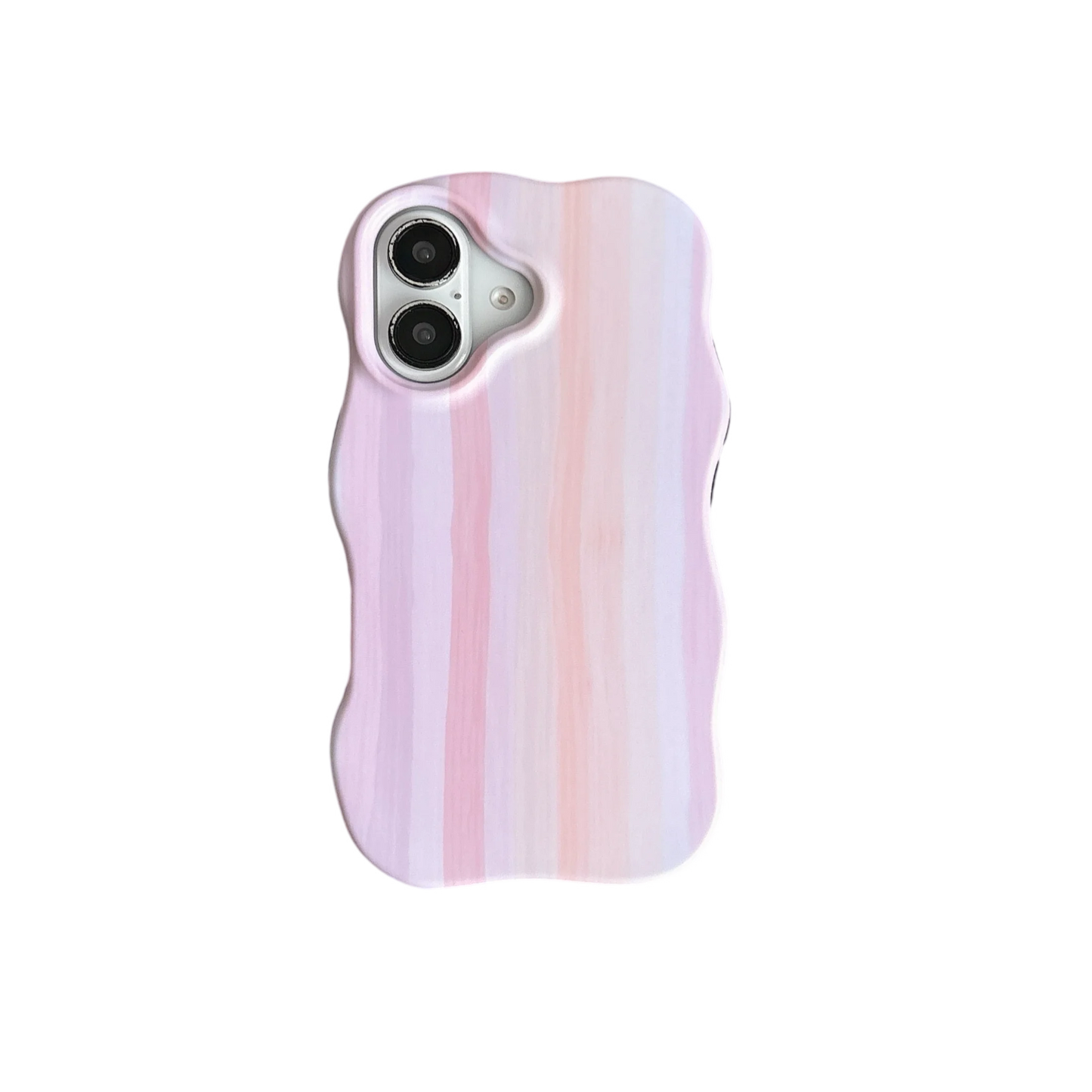 ふんわり滲みカラー グラデーションストライプ ウェーブケース｜iPhone対応 #260319