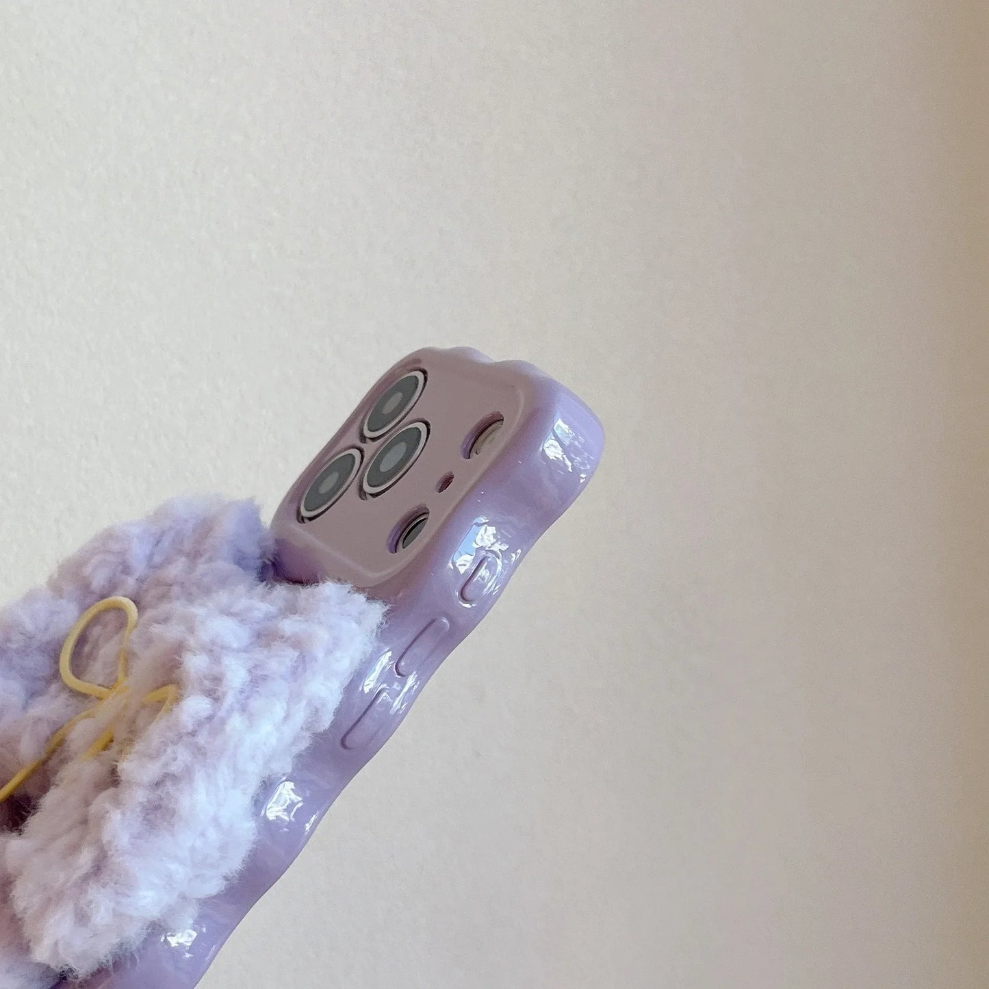 もこもこリボン パステルカラー iPhoneケース #240505