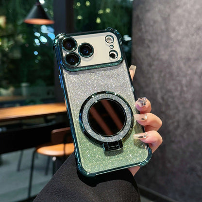 【グリッターシリーズ】キラキララメ＆リングスタンド付き 高級感スマホケース｜iPhone対応 #251119