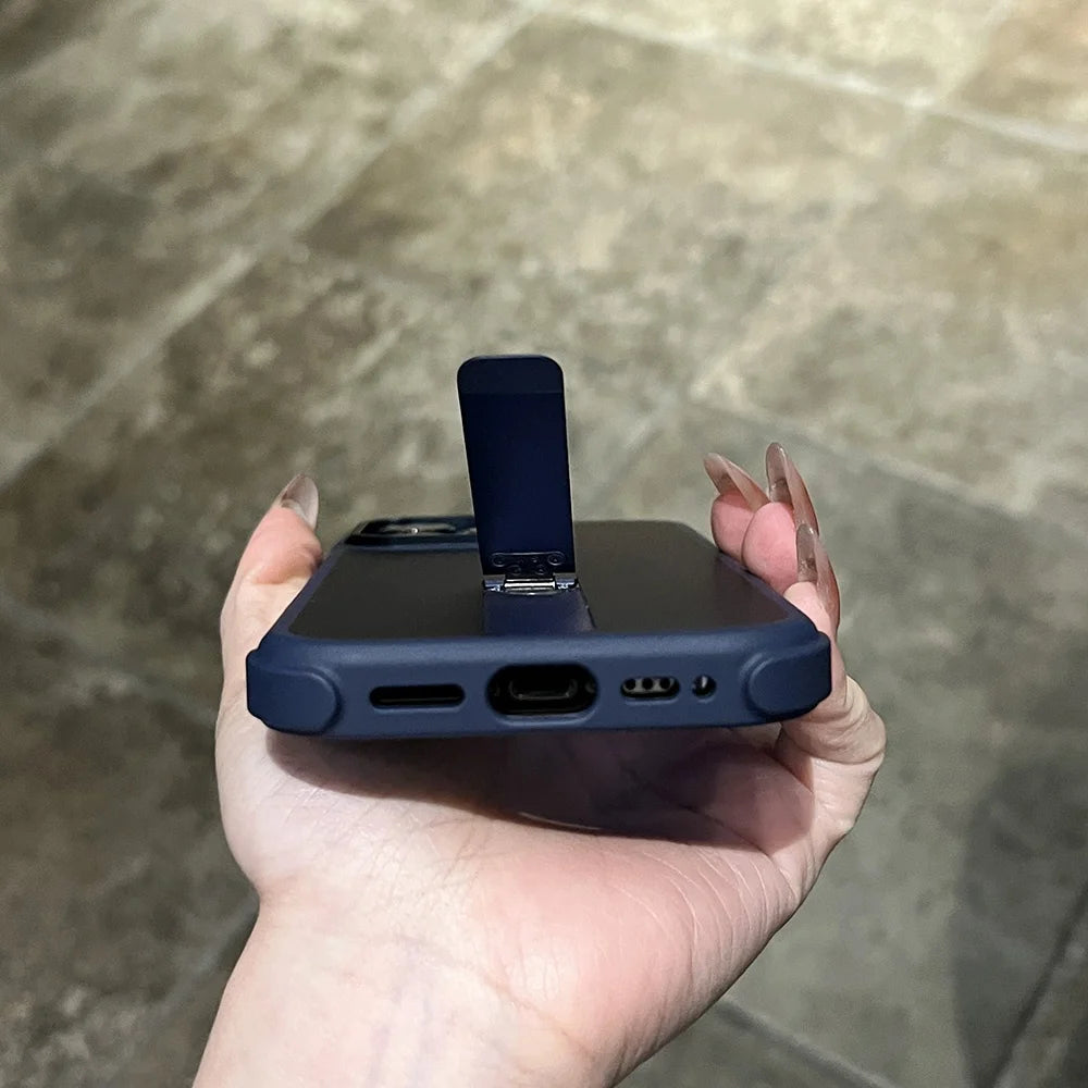 マットカラー スタンド付き Magnet内蔵 iPhoneケース｜耐衝撃・くすみカラー #261267　
