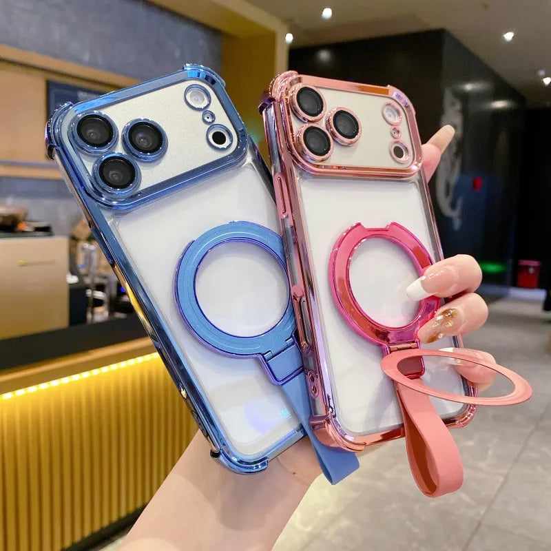 クリアメタルリング ケース｜透明 × カラーフレーム  iPhoneケース #240406