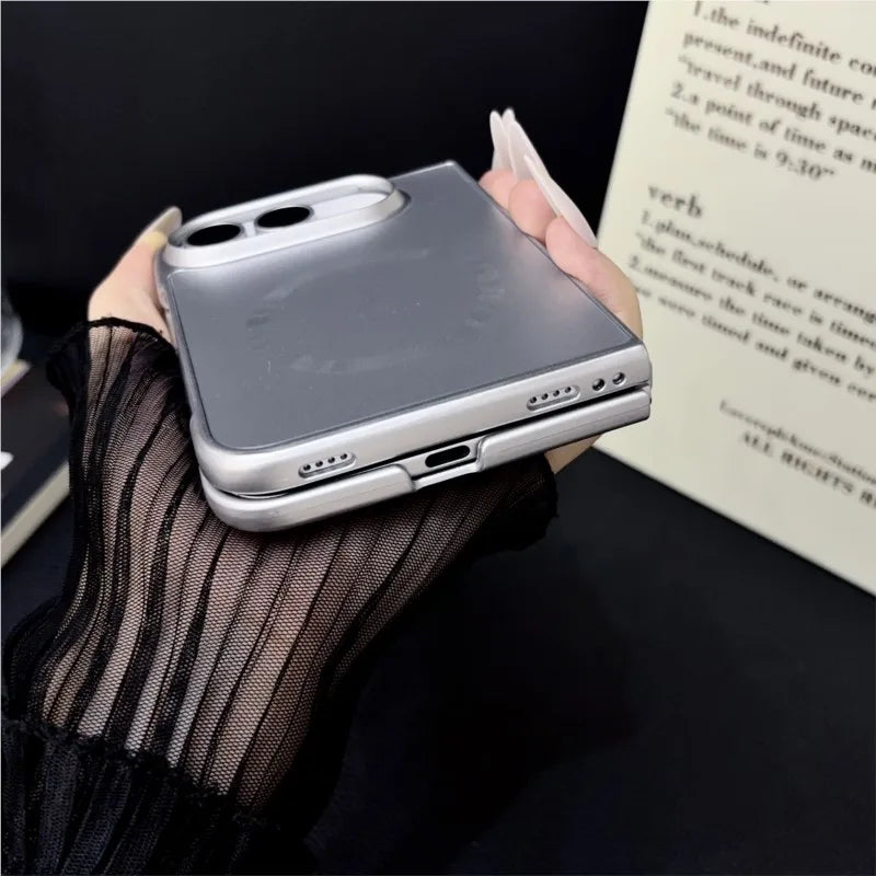 iPhone Duo メタリックリング 稲妻 マグネット内蔵ケース (全4色) モード・シック #261202