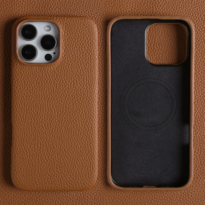 【Magnet内蔵】リアルレザー シンプル ハイグレード スマホケース｜iPhone対応 #241017