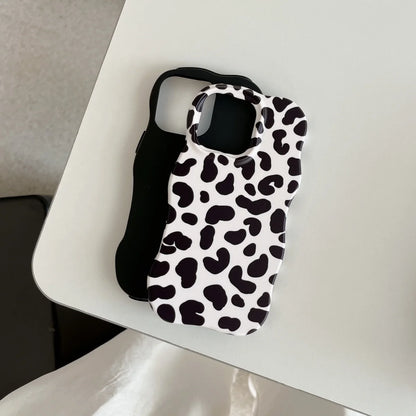 【ウェーブフレーム】ヒョウ柄 レオパード カラフル スマホケース｜iPhone対応 #251019