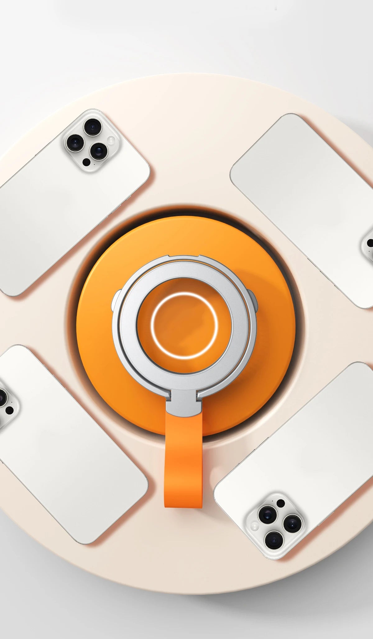 【スマホリンググリップ】メタルリング ハンドル 折りたたみスタンド | Magnet対応 #241104