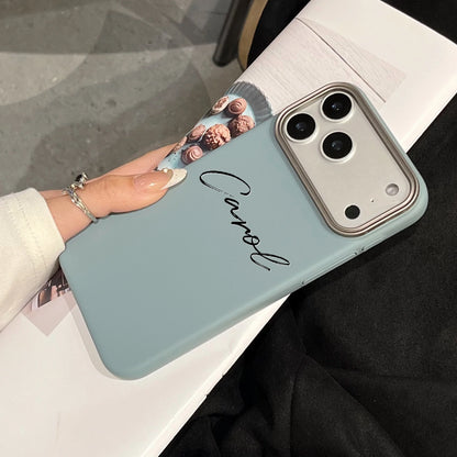 【カスタムシリーズ】名入れ くすみカラー ソフトスマホケース｜iPhone対応 #240724