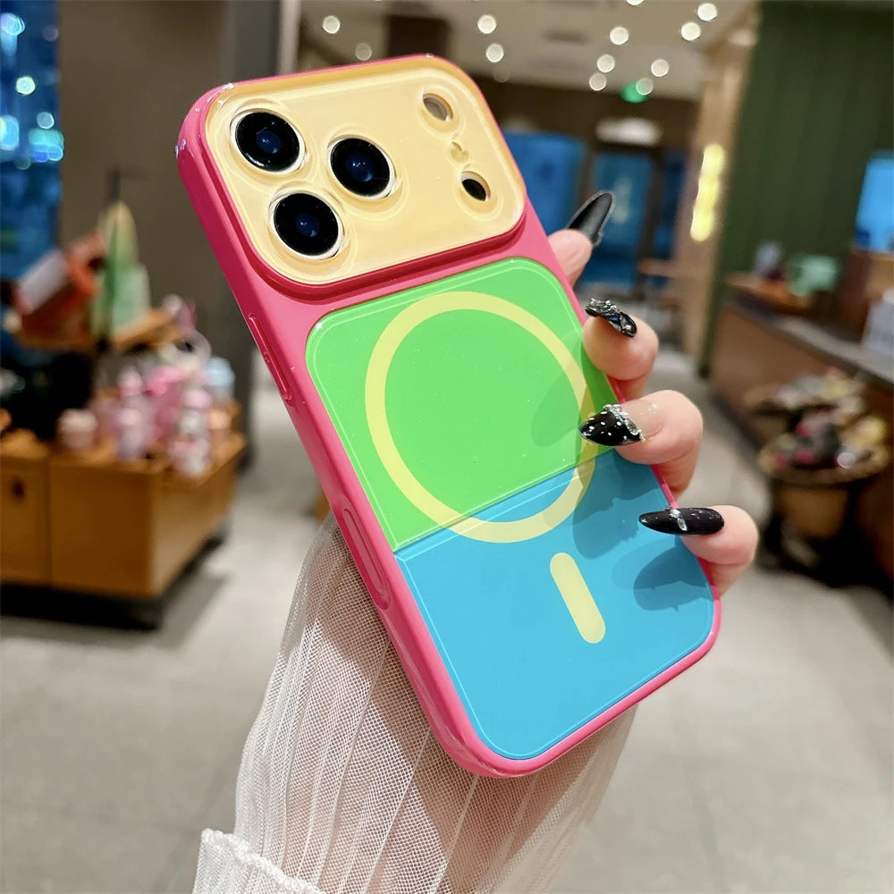マグネット内蔵 カラフルiPhoneケース (全8色) ビビッド・プレイフル  #261239