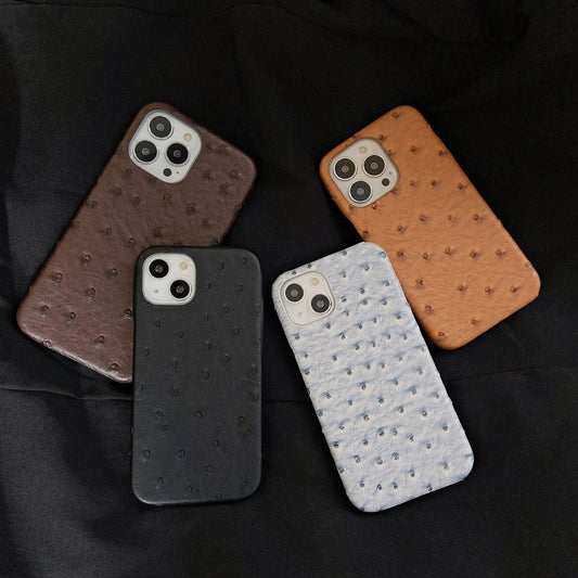 【オース風レザー】型押し PUレザー シンプルスマホケース｜iPhone対応 #240922