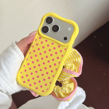 ドット柄 iPhoneケース (全4色) ポップ・ビビッド #261214