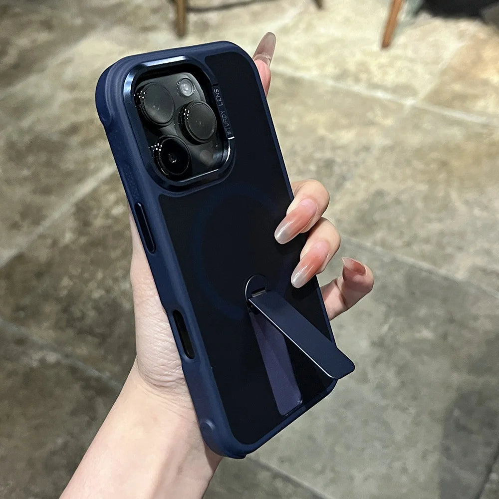 マットカラー スタンド付き Magnet内蔵 iPhoneケース｜耐衝撃・くすみカラー #261267　