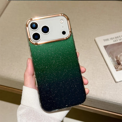 【グラデーションシリーズ】ラメ入りクリアフレーム スマホケース｜iPhone対応 #251127