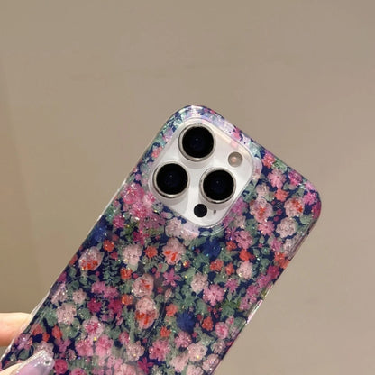 【レトロフラワー】大人可愛い 花柄 クリアケース｜iPhone対応 #250517