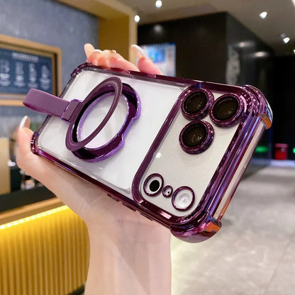 クリアメタルリング ケース｜透明 × カラーフレーム  iPhoneケース #240406