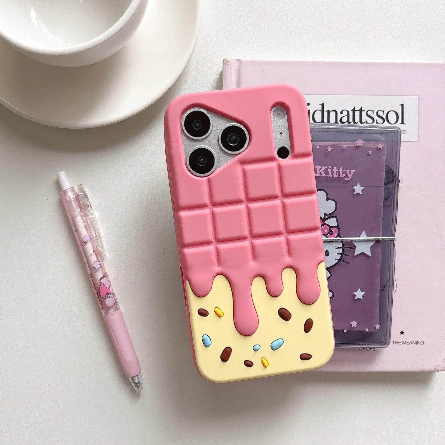 立体クリームチョコレート風 iPhone ケース 3D スイーツ リングスタンド #261128