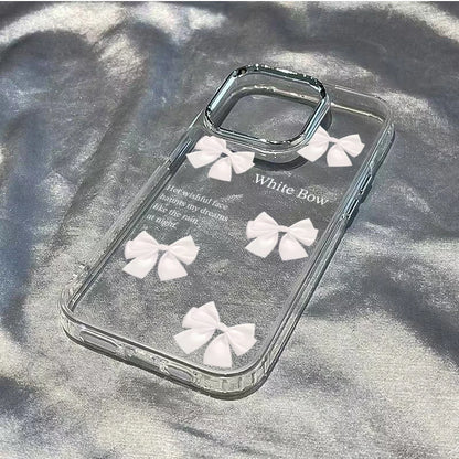 サテンリボンデザイン ミラー iPhoneケース #260309