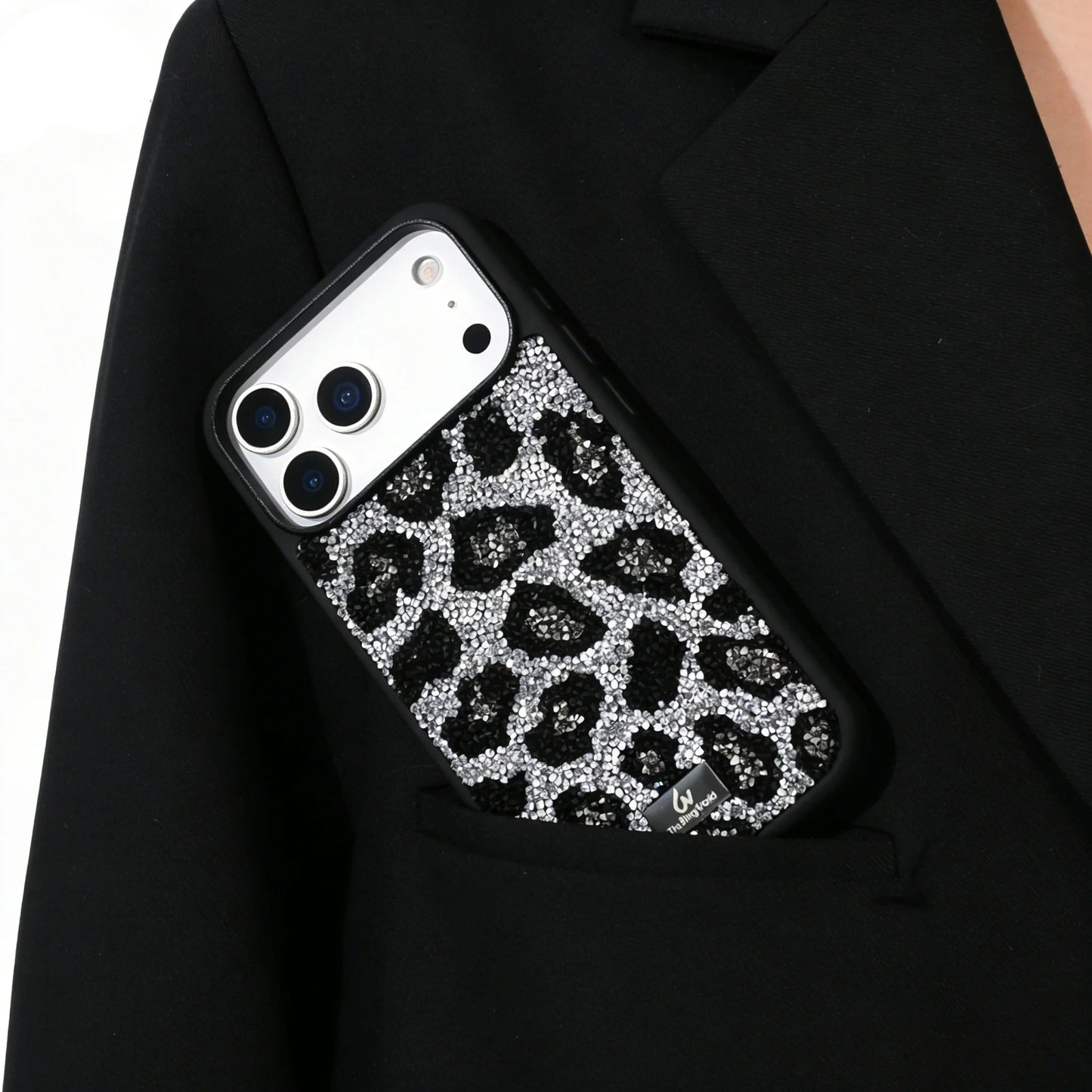 【キラキラビジューシリーズ】フルラインストーン ヒョウ柄 レオパード グリッター デコ スマホケース｜iPhone対応 #260113