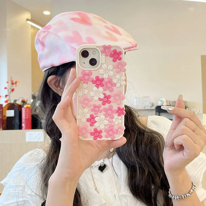 【フラワーシリーズ】桜フラワー 立体3Dデザイン スマホケース｜iPhone対応 #251024