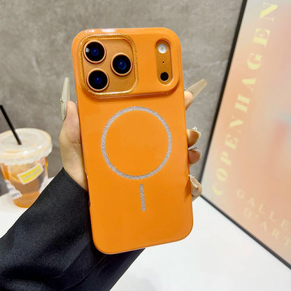 【Magnet内蔵】パステルグリッターサークル ツヤかわスマホケース｜iPhone対応 #241021