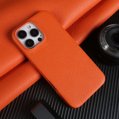 【Magnet内蔵】リアルレザー シンプル ハイグレード スマホケース｜iPhone対応 #241017