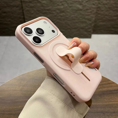 【Magnet内蔵】スライド式 シリコンベルト付き シンプルマット iPhoneケース #260128