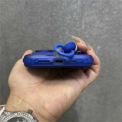 【ネオンカラー】マットクリア ロープストラップ付き スマホケース｜iPhone対応 #250803