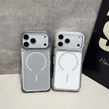 Magnet内蔵 クリア iPhoneケース｜カラーフレームデザイン #240330