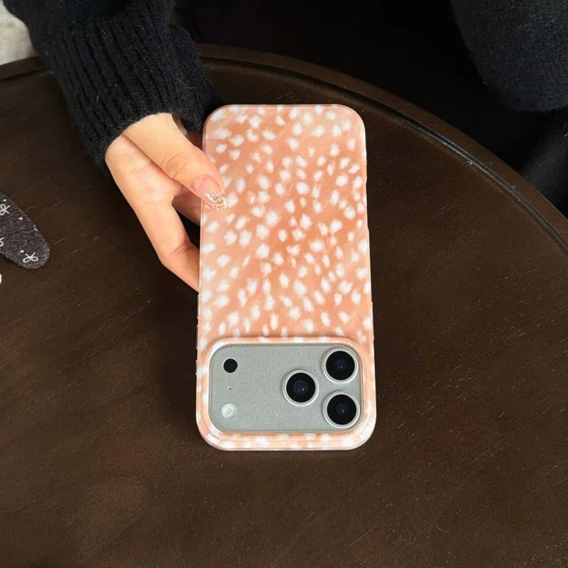 【ピンクバンビ】Banbi 鹿柄 チャーム付き スマホケース｜iPhone対応 #240614