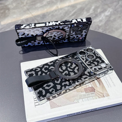 【スクエアシリーズ】ヒョウ柄 レオパード Magnet対応 iPhoneケース #260210