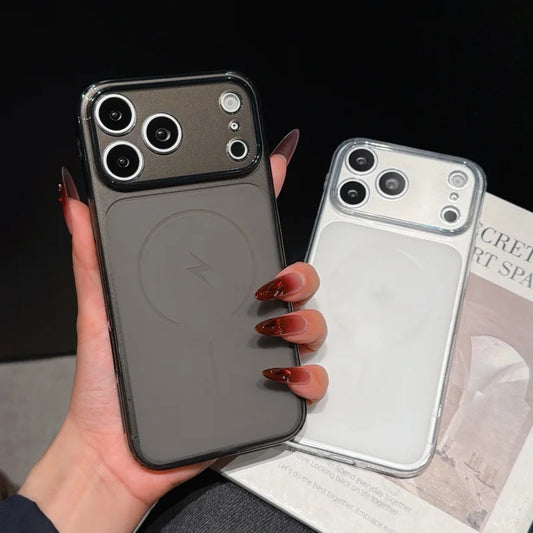 マットクリア Magnet内蔵 iPhoneケース｜シンプル・半透明・耐衝撃 #260628