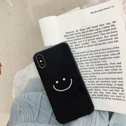 【ニコちゃんシリーズ】手書き風 スマイル マット iPhoneケース #260302