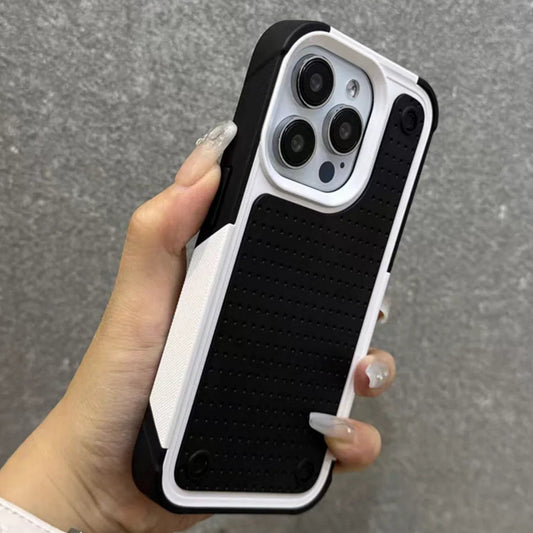 グリップデザイン 耐衝撃 iPhoneケース｜滑り止めバックパネル #240107