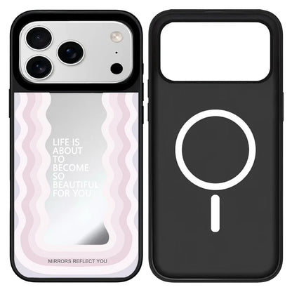 【ミラーシリーズ】鏡面仕上げ 英字メッセージ入り おしゃれ耐衝撃 スマホケース｜iPhone対応 #251224