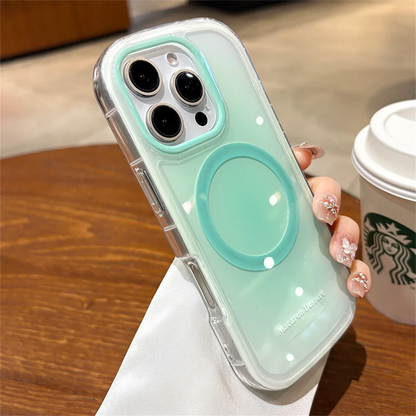 【Magnet内蔵】ふんわりチーク 滲み グラデデザイン パステルカラー｜iPhone対応 #260125