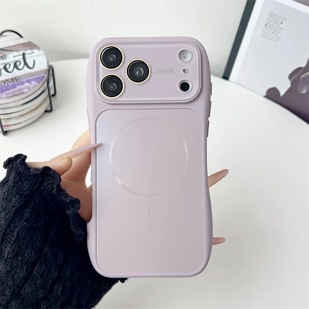 くびれシルエット ニュアンスくすみカラー マットな質感 Magnet内蔵  iPhoneケース #231205