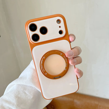 ふんわり 滲みチーク グラデ リンググリップ iPhoneケース｜パステルカラー・スタンド付き #230913