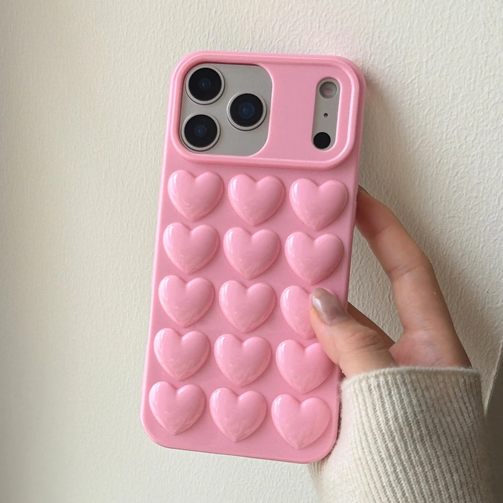 ぷっくりハート 立体 韓国 シンプル かわいい｜iPhoneケース #260504