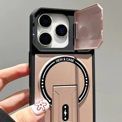 カメラカバー付き スタンド Magnet対応 iPhoneケース｜スライドレンズ保護 耐衝撃デザイン #240112
