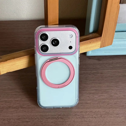 【パステル】バイカラー 360度回転 リングスタンド iPhoneケース｜淡色・マット PCA #261290