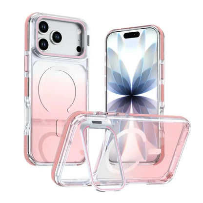マグネット内蔵 グラデーションクリアiPhoneケース（全4色）トレンド・華やか #261175