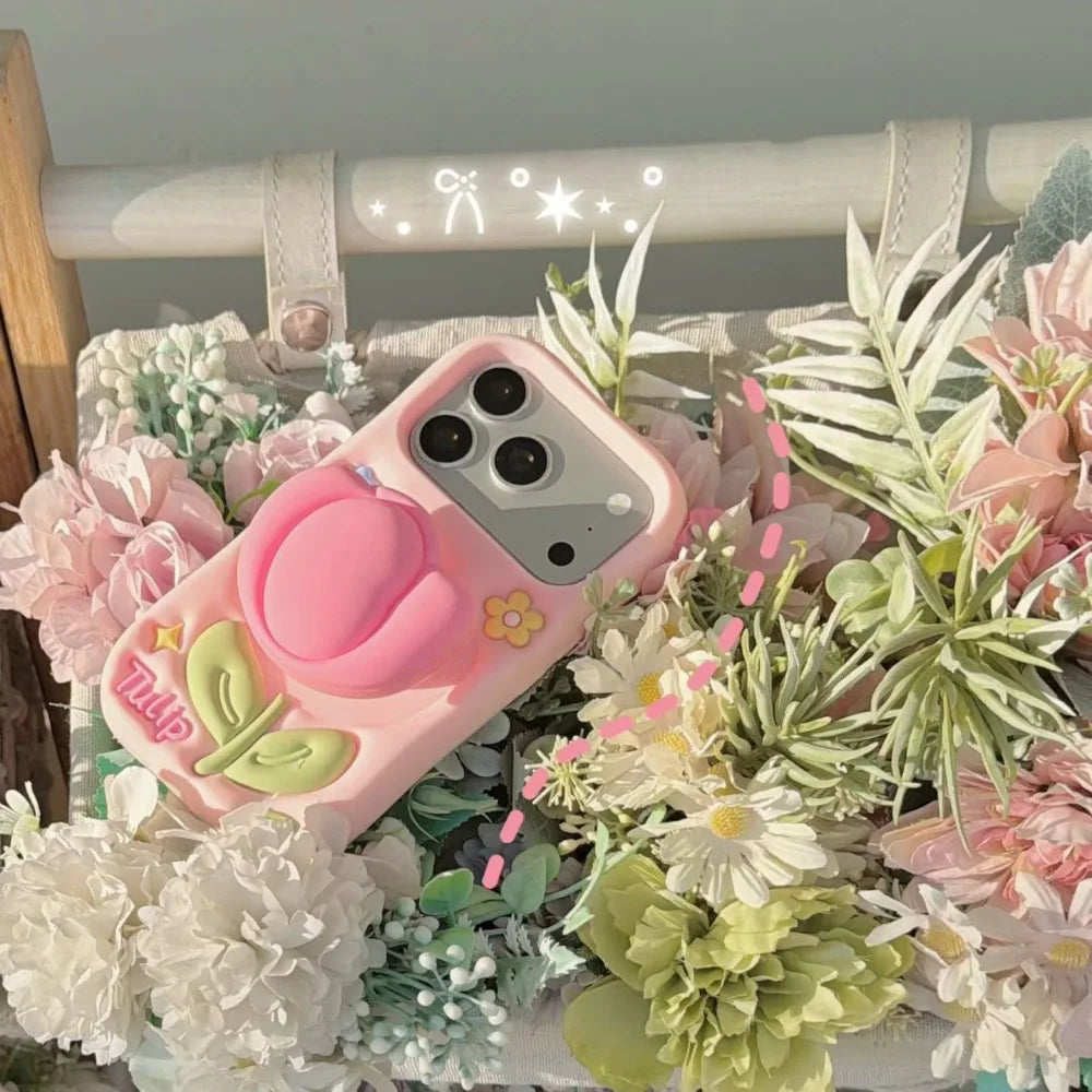 チューリップ 3D 立体デザイン iPhoneケース #260618