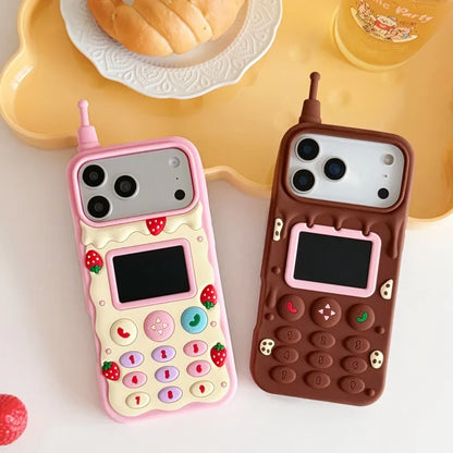 ガラケー風デザイン iPhoneケース 全2色 ユニーク・レトロ・ポップ #261156